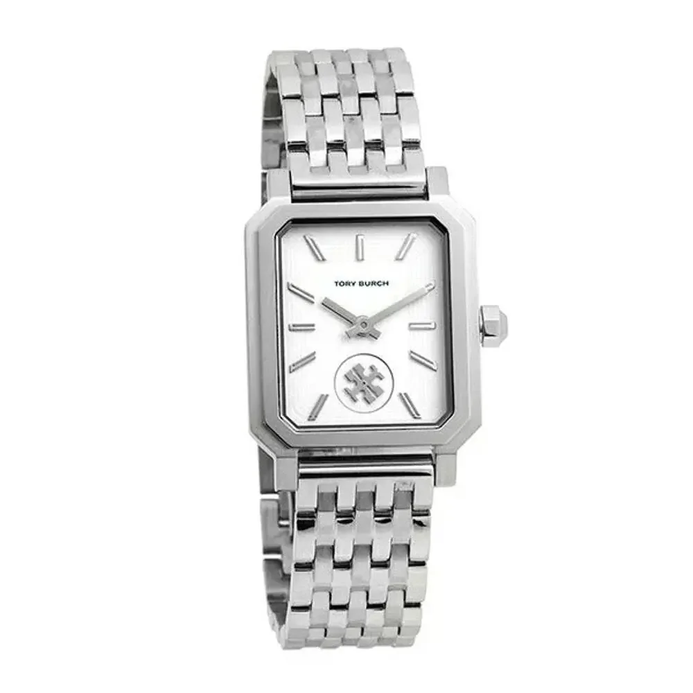 NEW‼️Tory Burch Robinson Silver White Dial Ladies Watch TBW1510